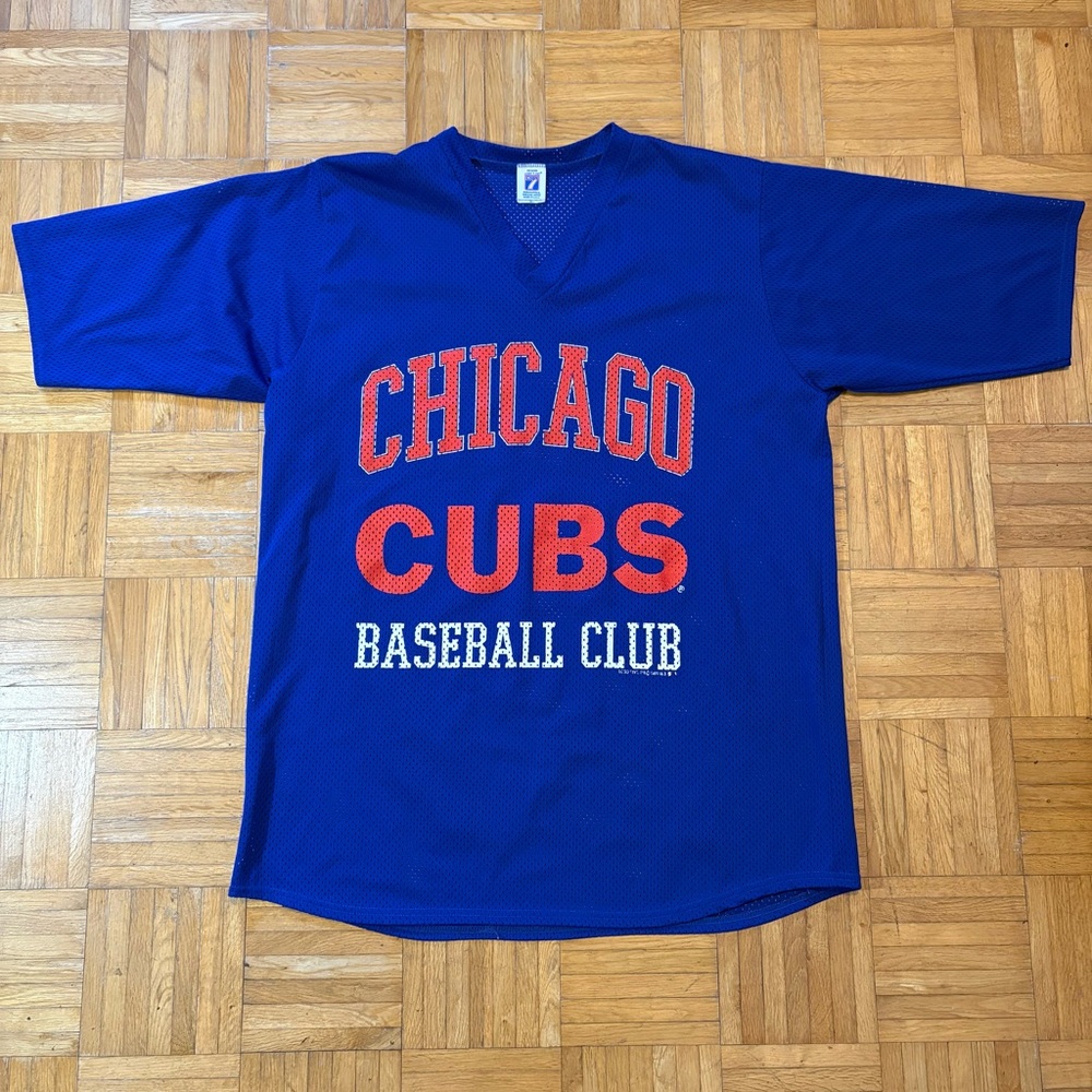 Vintage 1993 Logo 7 Chicago Cubs Mesh Jersey
